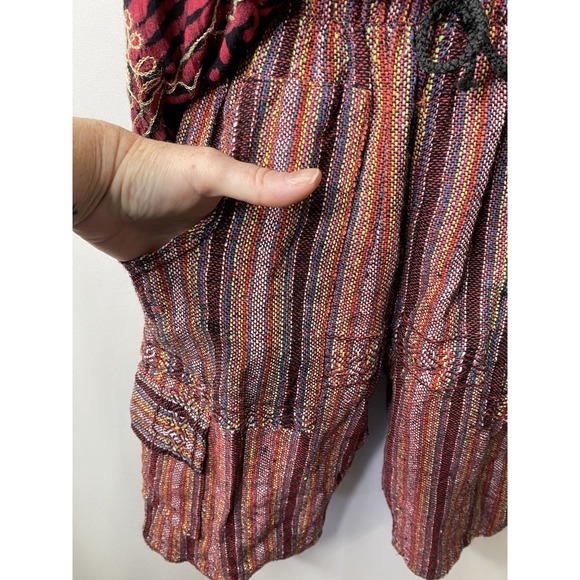 Bohemian Womens Outfit Free Size Shirt Small Shorts Hippie Festival Gypsy India - Picture 7 of 16